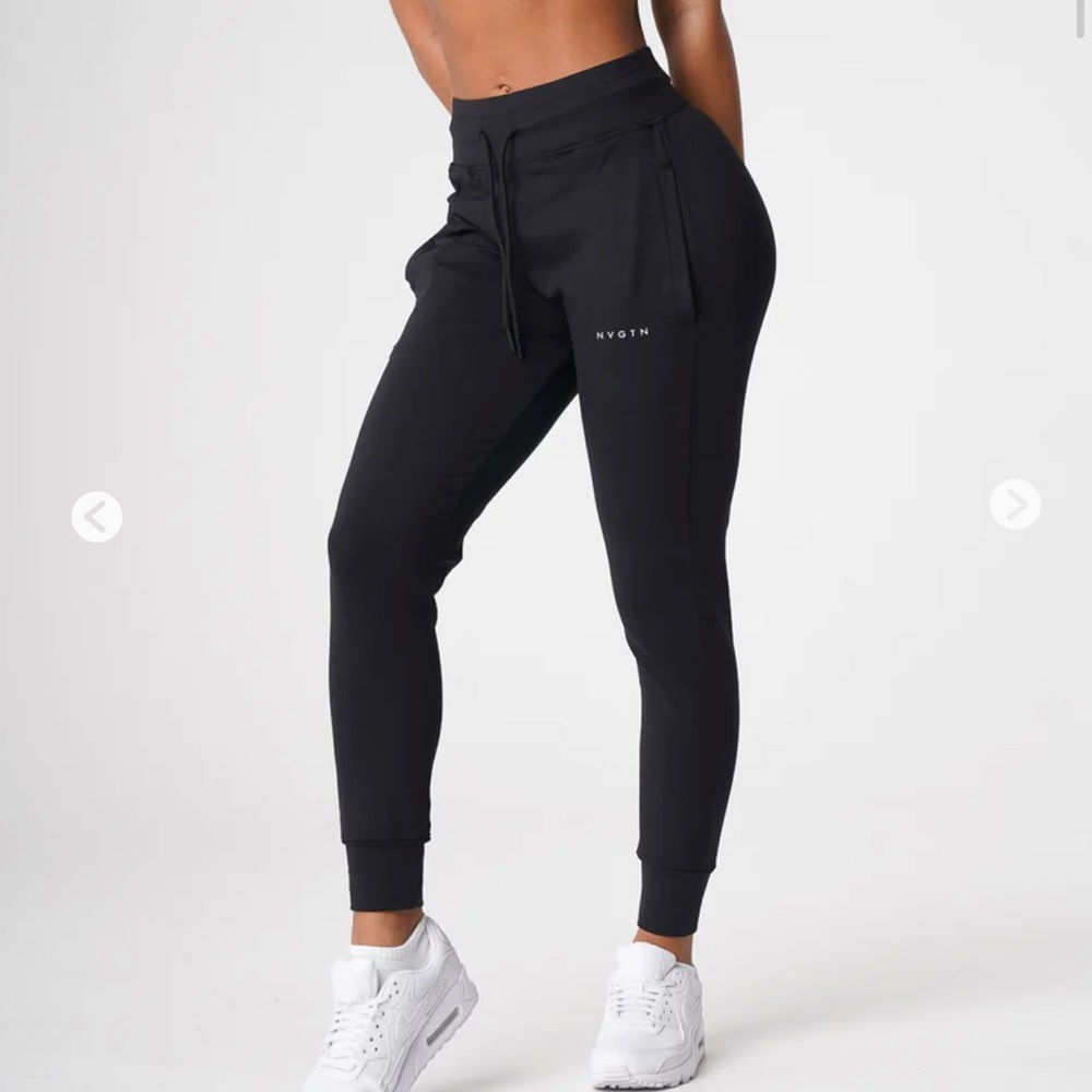 Jet black joggers size small. Worn once.